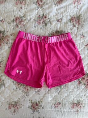 Under Armour Women's Bright Pink Athletic Shorts